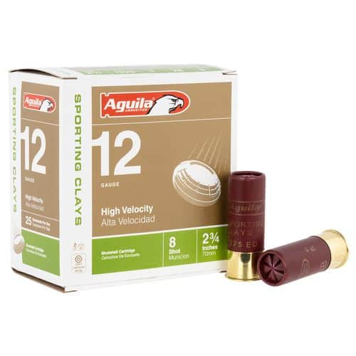 Aguila 1CHB1286 Target Load High Velocity 12 Gauge 2.75" 1 oz 8 Shot 25 Bx/ 10 Cs Aguila 1CHB1286 Target Load High Velocity 12 Gauge 2.75" 1 oz 8 Shot 25 Bx/ 10 Cs