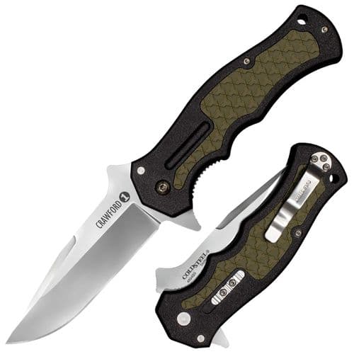 Cold Steel CS20MWC Crawford 1 3.50" Folding Plain Japanese 4034 SS Blade Zy-Ex Black/OD Green Handle Cold Steel CS20MWC Crawford 1 3.50" Folding Plain Japanese 4034 SS Blade Zy-Ex Black/OD Green Handle