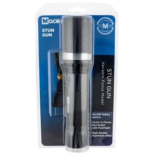 Mace 80819 Variable Focus Stun Gun LED Flashlight Black Aluminum Mace 80819 Variable Focus Stun Gun LED Flashlight Black Aluminum