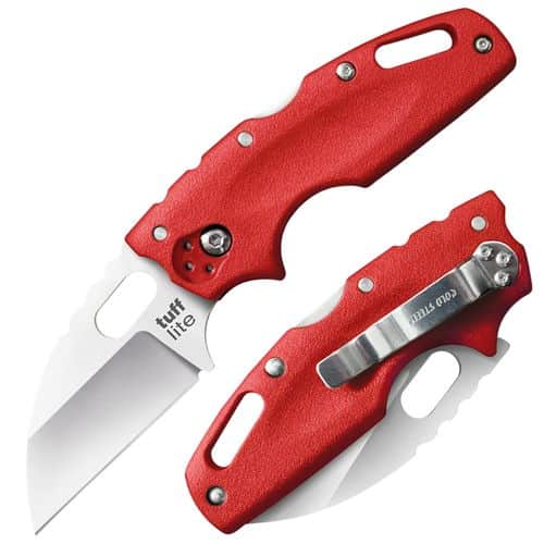 Cold Steel CS20LTR Tuff Lite Mini 2" Folding Wharncliffe Plain 4034 Stainless Steel Blade Griv-Ex Red Handle Cold Steel CS20LTR Tuff Lite Mini 2" Folding Wharncliffe Plain 4034 Stainless Steel Blade Griv-Ex Red Handle