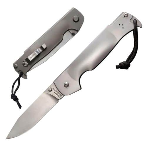 Cold Steel CS95FB Bushman Pocket 4.50" Folding Clip Point Plain German 4116 SS Blade Long 420 Series Stainless Handle Cold Steel CS95FB Bushman Pocket 4.50" Folding Clip Point Plain German 4116 SS Blade Long 420 Series Stainless Handle