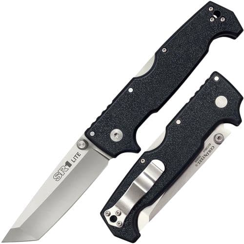 Cold Steel CS62K1A SR1 Lite 4" Folding Tanto Plain 8Cr13MoV SS Blade Griv-Ex Black Handle Cold Steel CS62K1A SR1 Lite 4" Folding Tanto Plain 8Cr13MoV SS Blade Griv-Ex Black Handle