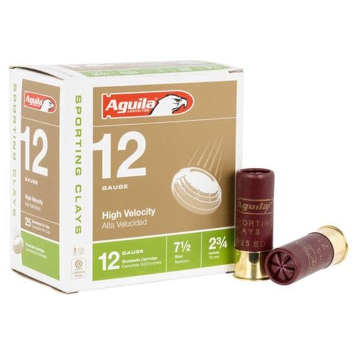 Aguila 1CHB1285 Target Load High Velocity 12 Gauge 2.75" 1 oz 7.5 Shot 25 Bx/ 10 Cs Aguila 1CHB1285 Target Load High Velocity 12 Gauge 2.75" 1 oz 7.5 Shot 25 Bx/ 10 Cs