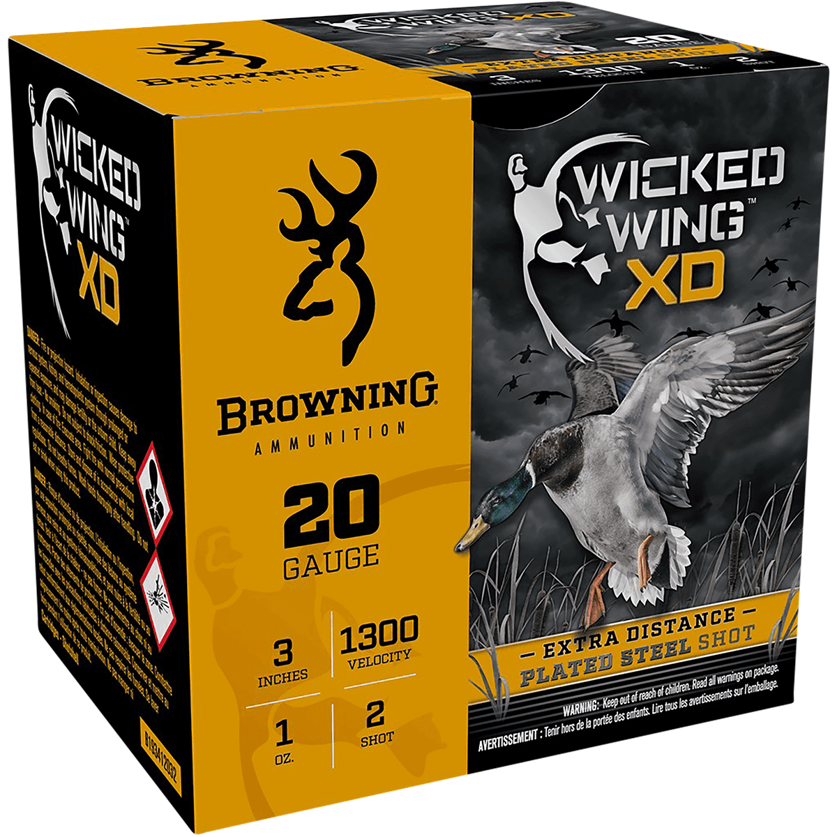 Browning B193412032 BXD Waterfowl 20ga 3" #2 Steel 1oz 25 Rounds Browning B193412032 BXD Waterfowl 20ga 3" #2 Steel 1oz 25 Rounds