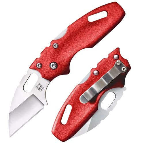 Cold Steel CS20MTR Tuff Lite Mini 2" Folding Wharncliffe Plain 4034 Stainless Steel Blade Griv-Ex Red Handle Cold Steel CS20MTR Tuff Lite Mini 2" Folding Wharncliffe Plain 4034 Stainless Steel Blade Griv-Ex Red Handle