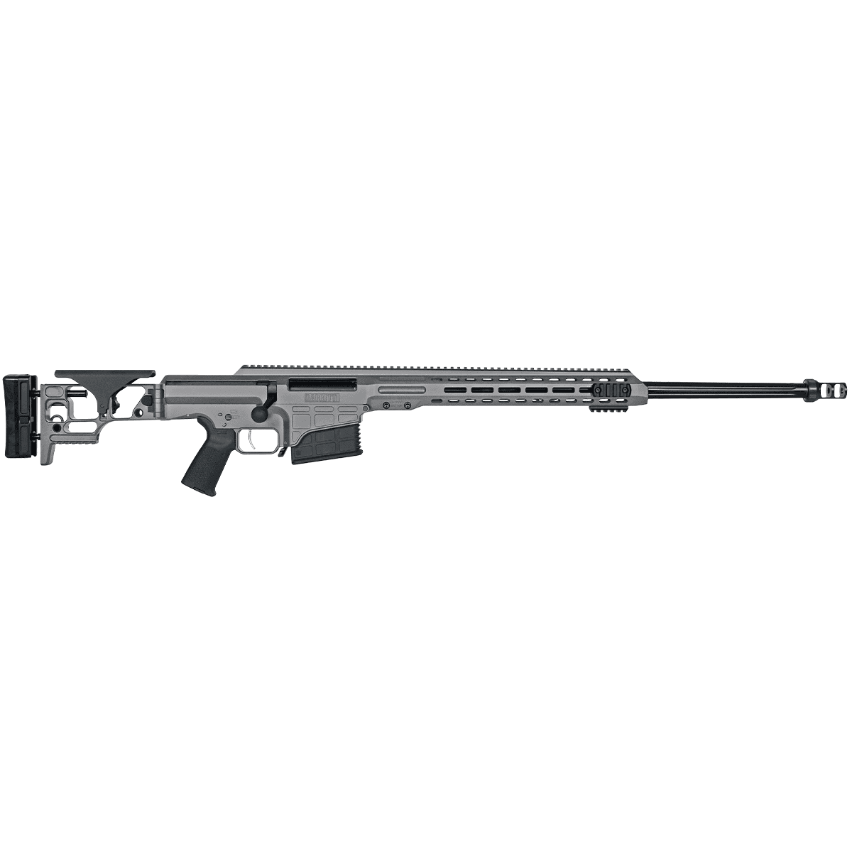 Barrett 18480 MRAD 338 Lapua Mag 26" 10+1 Gray Gray Folding with Adjustable LOP Stock Black Polymer Grip Right Hand Barrett 18480 MRAD 338 Lapua Mag 26" 10+1 Gray Gray Folding with Adjustable LOP Stock Black Polymer Grip Right Hand