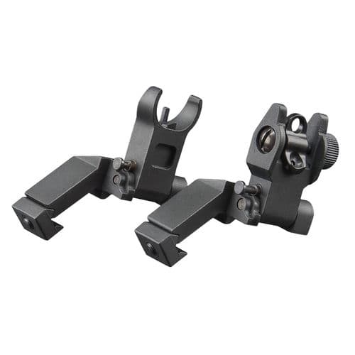 Aim Sports MT45FS Flip Up Sight Set 45 Degree Low Profile Black Anodized for AR-15 Aim Sports MT45FS Flip Up Sight Set 45 Degree Low Profile Black Anodized for AR-15
