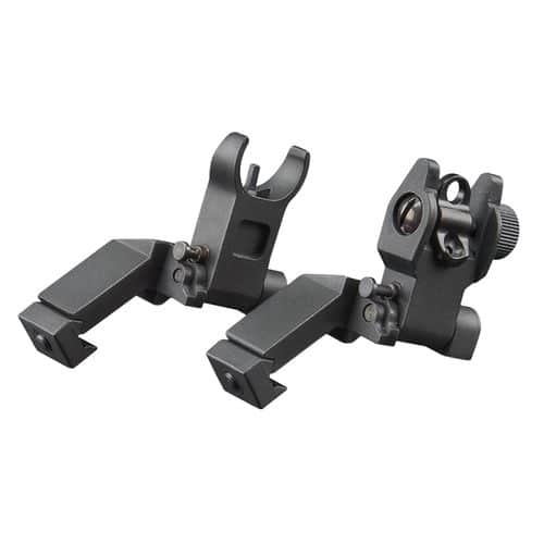 Aim Sports MT45FS Flip Up Sight Set 45 Degree Low Profile Black Anodized for AR-15 Aim Sports MT45FS Flip Up Sight Set 45 Degree Low Profile Black Anodized for AR-15