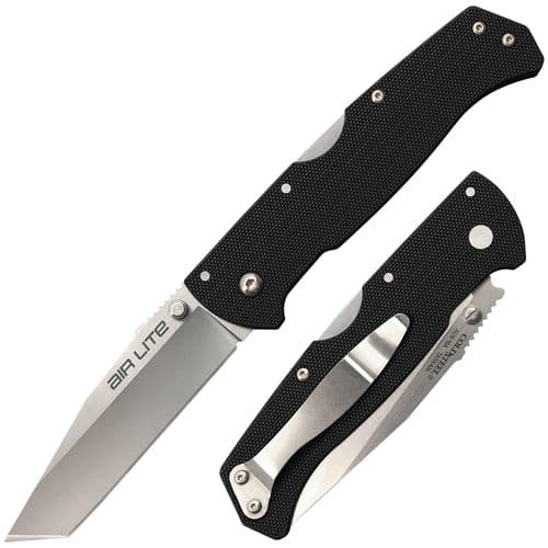 Cold Steel CS26WT Air Lite 3.50" Folding Tanto Plain Japanese AUS-10A SS Blade G10 Black Handle Cold Steel CS26WT Air Lite 3.50" Folding Tanto Plain Japanese AUS-10A SS Blade G10 Black Handle