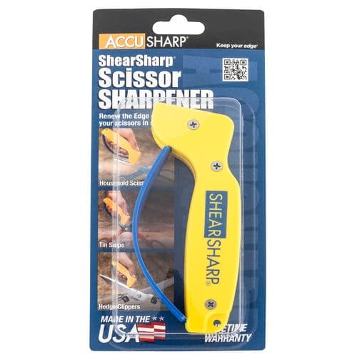 AccuSharp 002C ShearSharp Scissors Sharpener Diamond Tungsten Carbide Sharpener Yellow/Blue AccuSharp 002C ShearSharp Scissors Sharpener Diamond Tungsten Carbide Sharpener Yellow/Blue