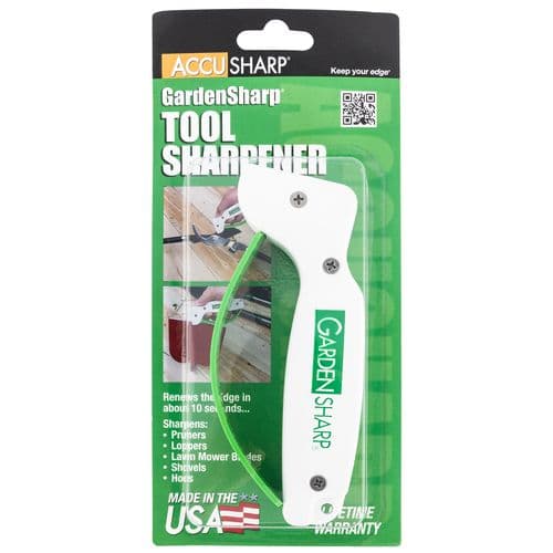 AccuSharp 006C GardenSharp Tool Sharpener Diamond Tungsten Carbide Sharpener White/Green AccuSharp 006C GardenSharp Tool Sharpener Diamond Tungsten Carbide Sharpener White/Green