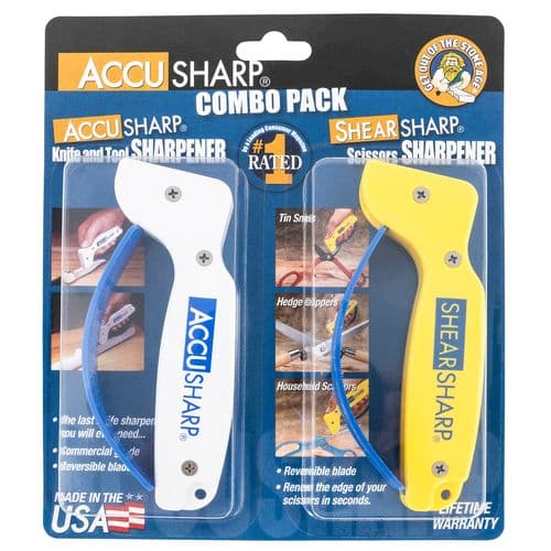 AccuSharp 012C ShearSharp Combo Diamond Tungsten Carbide Sharpener Combo AccuSharp 012C ShearSharp Combo Diamond Tungsten Carbide Sharpener Combo