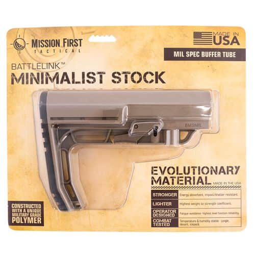 Mission First Tactical BMSMIL-SDE Battlelink Minimalist Mil-Spec Stock Scorched Dark Earth Synthetic Mission First Tactical BMSMIL-SDE Battlelink Minimalist Mil-Spec Stock Scorched Dark Earth Synthetic