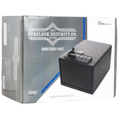Surelock Security 3418948 QuickTouch 300 Digital Keypad/Key Entry Matte Black Steel Holds 2 Handguns 7.48" H x 13" W x 10.04" D Surelock Security 3418948 QuickTouch 300 Digital Keypad/Key Entry Matte Black Steel Holds 2 Handguns 7.48" H x 13" W x 10.04" D