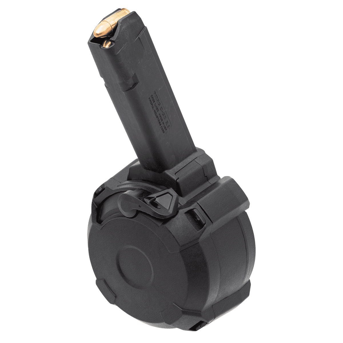 Magpul MAG1033-BLK PMAG D-50 GL9 Black Drum 50rd for 9mm Luger Glock Double Stack Variants Magpul MAG1033-BLK PMAG D-50 GL9 Black Drum 50rd for 9mm Luger Glock Double Stack Variants