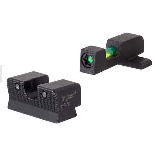 Trijicon 601114 DI Night Sight Set Sig P-Series w/#6 Front & #8 Rear Sights Tritium/Fiber Optic Green Front, Green Rear Black Frame Trijicon 601114 DI Night Sight Set Sig P-Series w/#6 Front & #8 Rear Sights Tritium/Fiber Optic Green Front, Green Rear Black Frame