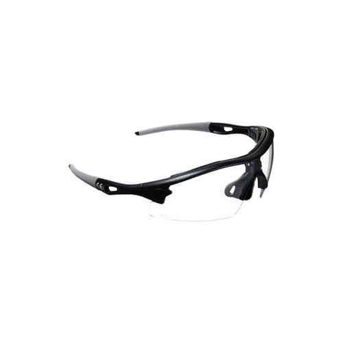 Allen 2380 Aspect Shooting & Safety Glasses 100% UV Rated Anti-Scratch, Wraparound Polycarbonate Clear Lens with Black Frame & Nose Piece for Adults Allen 2380 Aspect Shooting & Safety Glasses 100% UV Rated Anti-Scratch, Wraparound Polycarbonate Clear Lens with Black Frame & Nose Piece for Adults