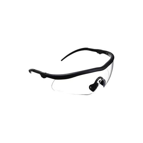 Allen 2384 Guardian Shooting Glasses 100% UV Rated Anti-Scratch, Wraparound Polycarbonate Clear Lens with Black Frame & Nose Piece for Adult Allen 2384 Guardian Shooting Glasses 100% UV Rated Anti-Scratch, Wraparound Polycarbonate Clear Lens with Black Frame & Nose Piece for Adult