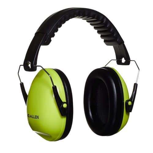 Allen 2327 Sound Shield Foldable Safety Muff 21 dB Over the Head Padded Green Ear Cups with Adjustable Black Headband for Youth Allen 2327 Sound Shield Foldable Safety Muff 21 dB Over the Head Padded Green Ear Cups with Adjustable Black Headband for Youth