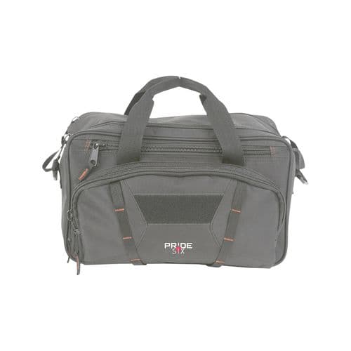 Tac Six 8247 Tactical Sporter Range Bag Black Endura with Removable Shoulder Strap, Pockets, Padded Pistol Rug & Exterior Webbing Tac Six 8247 Tactical Sporter Range Bag Black Endura with Removable Shoulder Strap, Pockets, Padded Pistol Rug & Exterior Webbing