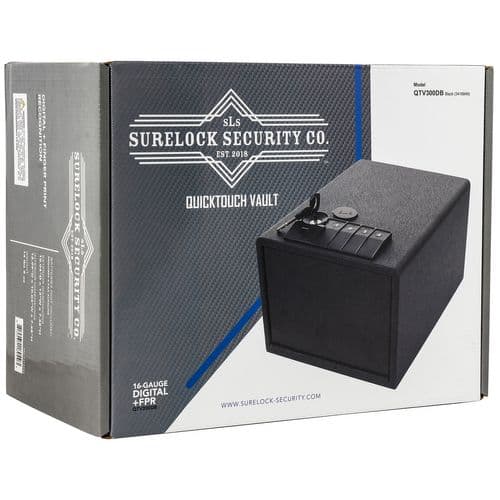 Surelock Security 3418949 QuickTouch 300 Digital Keypad/Biometric/Key Entry Matte Black Steel Holds 2 Handguns 7.48" H x 13" W x 10.04" D Surelock Security 3418949 QuickTouch 300 Digital Keypad/Biometric/Key Entry Matte Black Steel Holds 2 Handguns 7.48" H x 13" W x 10.04" D