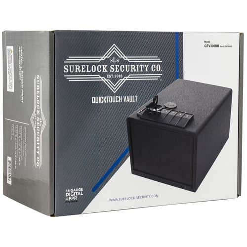 Surelock Security 3418949 QuickTouch 300 Digital Keypad/Biometric/Key Entry Matte Black Steel Holds 2 Handguns 7.48" H x 13" W x 10.04" D Surelock Security 3418949 QuickTouch 300 Digital Keypad/Biometric/Key Entry Matte Black Steel Holds 2 Handguns 7.48" H x 13" W x 10.04" D