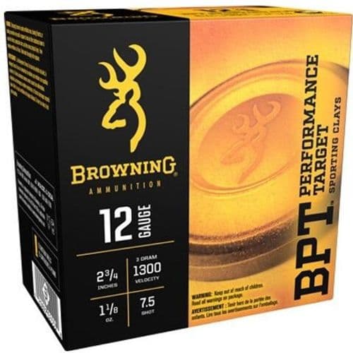 Browning B193631227 BPT 12 Gauge #7.5 Lead Shot 2.75" 1300 fps B193631227 Browning B193631227 BPT 12 Gauge #7.5 Lead Shot 2.75" 1300 fps B193631227