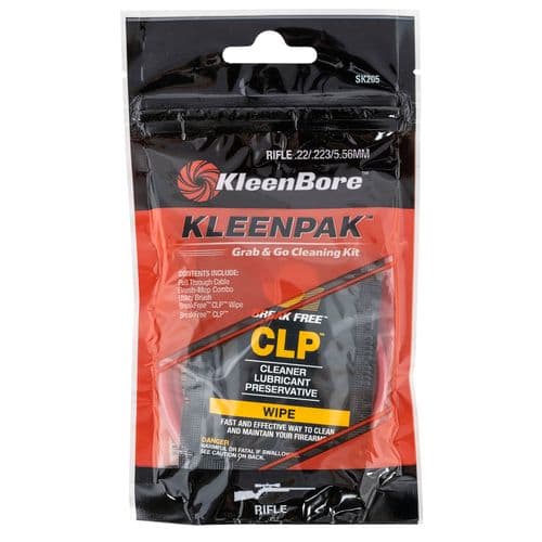 Kleen-Bore SK205-10 Grab & Go Cleaning Kit 5.56x45mm NATO 223 Cal Rifle 5 Pieces 10 Pack Kleen-Bore SK205-10 Grab & Go Cleaning Kit 5.56x45mm NATO 223 Cal Rifle 5 Pieces 10 Pack