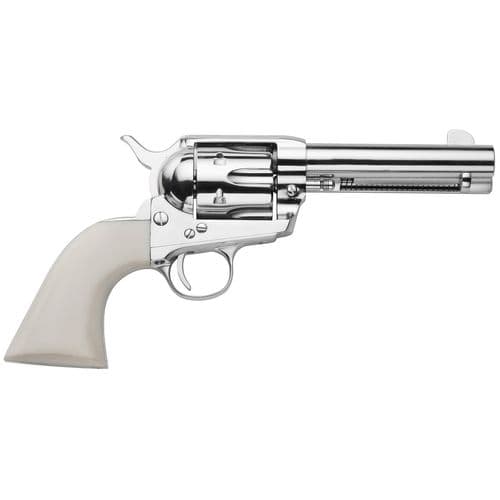 Traditions SAT73131 1873 Froniter 45 Colt (LC) 6rd 4.75" Nickel Steel White PVC Grip Traditions SAT73131 1873 Froniter 45 Colt (LC) 6rd 4.75" Nickel Steel White PVC Grip