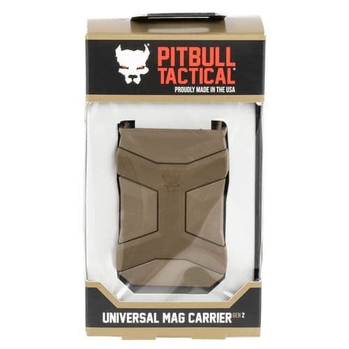 Pitbull Tactical UMC02FDE Universal Mag Carrier IWB/OWB Multi-Caliber 1.50" Belt Flat Dark Earth Polymer Pitbull Tactical UMC02FDE Universal Mag Carrier IWB/OWB Multi-Caliber 1.50" Belt Flat Dark Earth Polymer