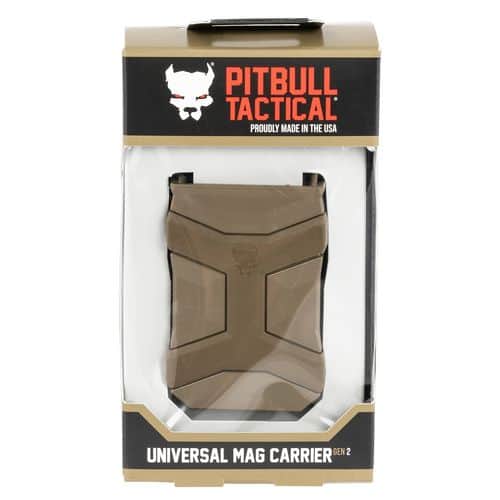 Pitbull Tactical UMC02FDE Universal Mag Carrier IWB/OWB Multi-Caliber 1.50" Belt Flat Dark Earth Polymer Pitbull Tactical UMC02FDE Universal Mag Carrier IWB/OWB Multi-Caliber 1.50" Belt Flat Dark Earth Polymer