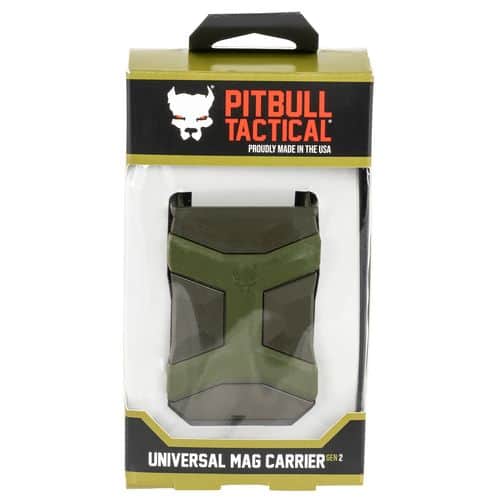 Pitbull Tactical UMC020DG Universal Mag Carrier IWB/OWB Multi-Caliber 1.50" Belt ODG Polymer Pitbull Tactical UMC020DG Universal Mag Carrier IWB/OWB Multi-Caliber 1.50" Belt ODG Polymer