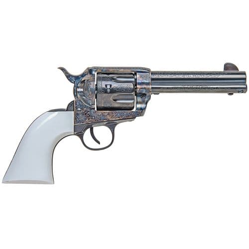Traditions SAT73110BTM 1873 Froniter 45 Colt (LC) 6rd 4.75" Blued Barrel & Cylinder Color Case Hardened Steel Frame White PVC Grip Traditions SAT73110BTM 1873 Froniter 45 Colt (LC) 6rd 4.75" Blued Barrel & Cylinder Color Case Hardened Steel Frame White PVC Grip
