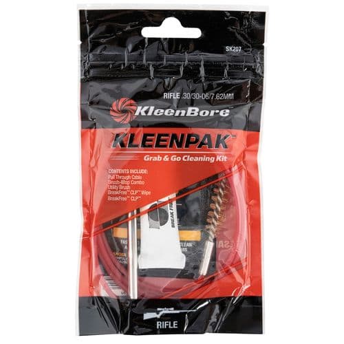 Kleen-Bore SK207-10 Grab & Go Cleaning Kit 30-06 Springfield 7.62x39mm 30 Cal Rifle 5 Pieces 10 Pack Kleen-Bore SK207-10 Grab & Go Cleaning Kit 30-06 Springfield 7.62x39mm 30 Cal Rifle 5 Pieces 10 Pack