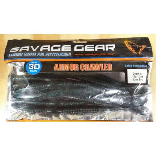 Savage Gear 3D Armor Crawler Worms - 8 in.- June Bug Savage Gear 3D Armor Crawler Worms - 8 in.- June Bug