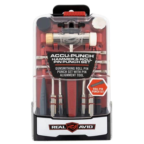Real Avid AVHPS-RP Accu-Punch Hammer & Roll Pin Punch Set Black/Red Steel Rubber Handle Real Avid AVHPS-RP Accu-Punch Hammer & Roll Pin Punch Set Black/Red Steel Rubber Handle