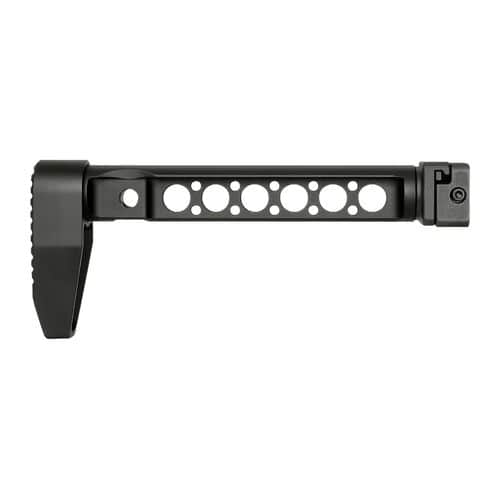 Midwest Industries MISTAPSFLWS Buttstock with Folding Adaptor Black Steel with Minimalistic Butt Plate Midwest Industries MISTAPSFLWS Buttstock with Folding Adaptor Black Steel with Minimalistic Butt Plate
