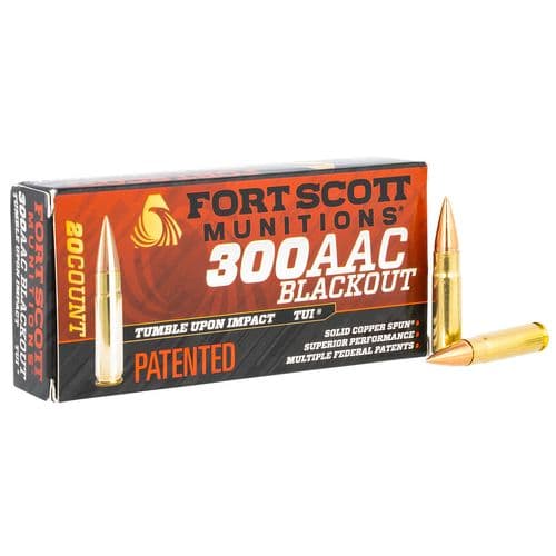 Fort Scott Munitions 300-115-SCV TUI 300 Blackout 115 gr Solid Copper Spun 20 Bx/ 25 Cs Fort Scott Munitions 300-115-SCV TUI 300 Blackout 115 gr Solid Copper Spun 20 Bx/ 25 Cs