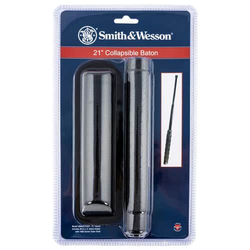 Smith & Wesson Knives SWBAT21HCP Smith & Wesson Collapsible Baton 12.80" 4130 Seamless Alloy Tubing Blade Thermoplastic Rubber Handle Smith & Wesson Knives SWBAT21HCP Smith & Wesson Collapsible Baton 12.80" 4130 Seamless Alloy Tubing Blade Thermoplastic Rubber Handle
