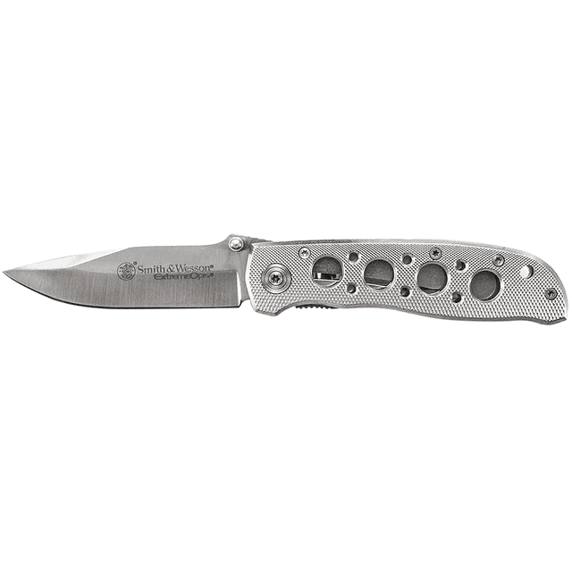 Smith & Wesson Knives CK105HCP Smith & Wesson Extreme Ops 3.20" Folding Drop Point Plain 7Cr17MoV High Carbon SS Blade Aluminum Handle Smith & Wesson Knives CK105HCP Smith & Wesson Extreme Ops 3.20" Folding Drop Point Plain 7Cr17MoV High Carbon SS Blade Aluminum Handle