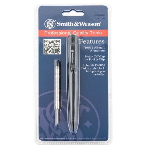 Smith & Wesson Knives SWPENBKCP Smith & Wesson Tactical Pen Black Aluminum Smith & Wesson Knives SWPENBKCP Smith & Wesson Tactical Pen Black Aluminum