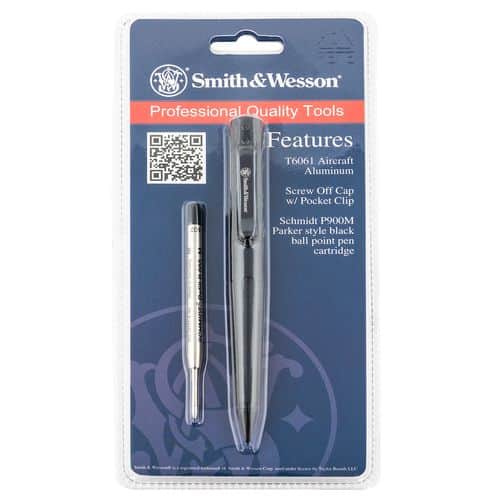 Smith & Wesson Knives SWPENBKCP Smith & Wesson Tactical Pen Black Aluminum Smith & Wesson Knives SWPENBKCP Smith & Wesson Tactical Pen Black Aluminum