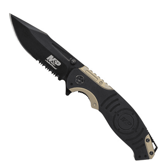 Smith & Wesson Knives SWP13BSCP M&P 3.50" Folding Drop Knife Smith & Wesson Knives SWP13BSCP M&P 3.50" Folding Drop Knife
