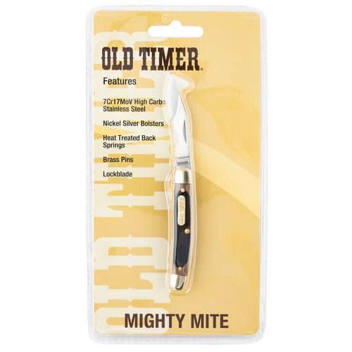 Old Timer 18OTCP Old Timer Mitey Mite 2" Folding Clip Point Plain 7Cr17MoV High Carbon SS Blade Sawcut Handles With Nickel Silver Bolsters Handle Old Timer 18OTCP Old Timer Mitey Mite 2" Folding Clip Point Plain 7Cr17MoV High Carbon SS Blade Sawcut Handles With Nickel Silver Bolsters Handle