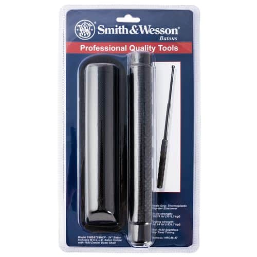 Smith & Wesson Knives SWBAT24HCP Smith & Wesson Collapsible Baton 14.8" 4130 Seamless Alloy Tubing Blade Thermoplastic Rubber Handle Smith & Wesson Knives SWBAT24HCP Smith & Wesson Collapsible Baton 14.8" 4130 Seamless Alloy Tubing Blade Thermoplastic Rubber Handle