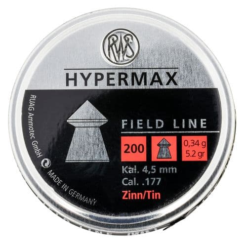 RWS/Umarex 2317421 HyperMax  177 Pellet 200 Per Tin RWS/Umarex 2317421 HyperMax  177 Pellet 200 Per Tin