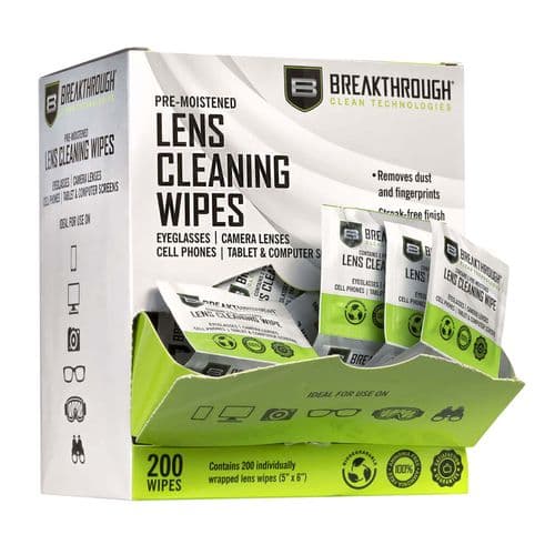 Breakthrough Clean BT-LW-200 Lens Wipes 6" X 4" X 7" 200 Per Pkg Breakthrough Clean BT-LW-200 Lens Wipes 6" X 4" X 7" 200 Per Pkg