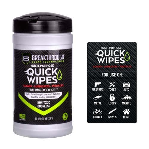 Breakthrough Clean BT-CLP-QW-50 Quick Wipes 3.50" x 3.50" x 6.50" 50 Per Pkg Breakthrough Clean BT-CLP-QW-50 Quick Wipes 3.50" x 3.50" x 6.50" 50 Per Pkg