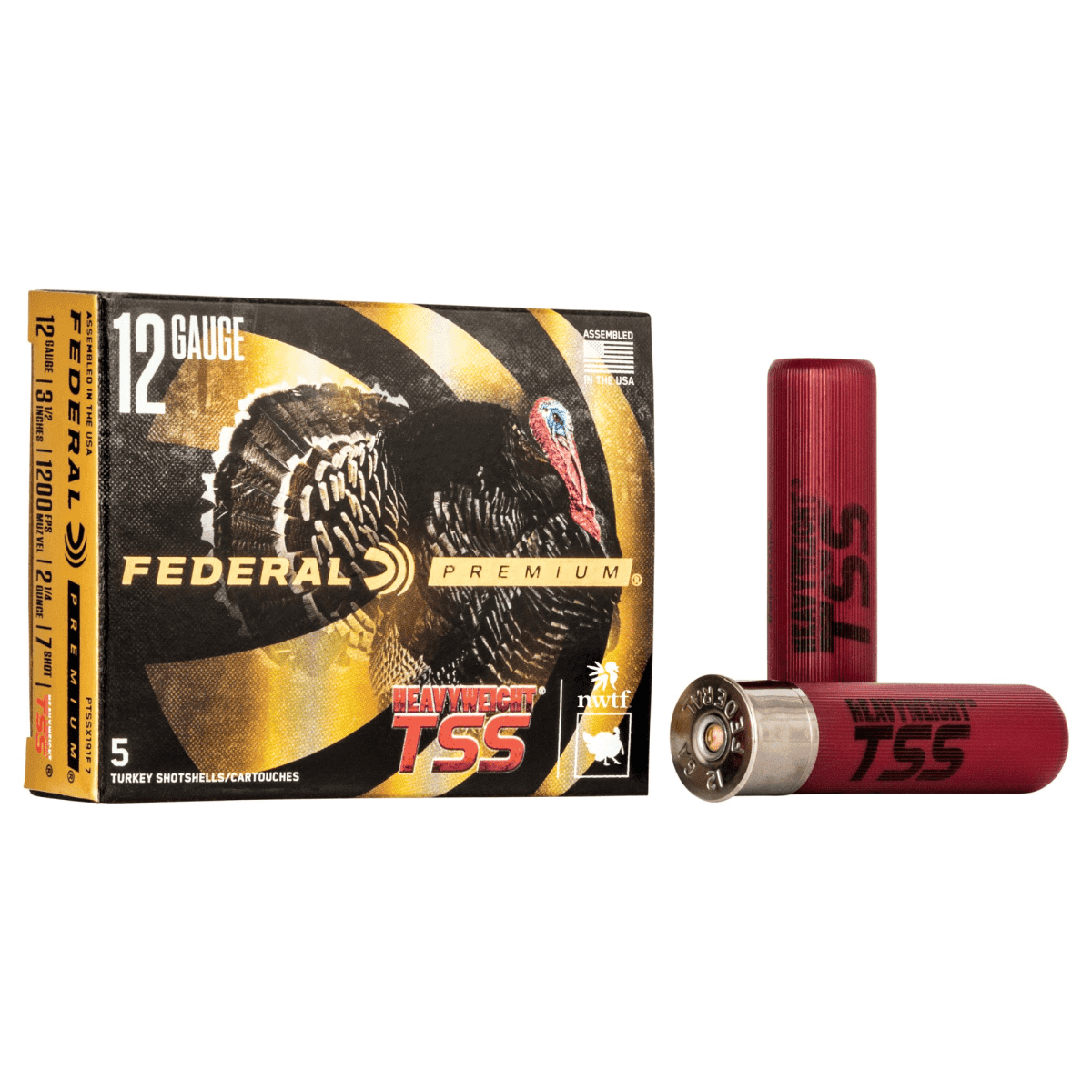 Federal PTSSX191F7 Premium Heavyweight TSS 12 Gauge 3.50" 2 1/4 oz 7 Shot Federal PTSSX191F7 Premium Heavyweight TSS 12 Gauge 3.50" 2 1/4 oz 7 Shot