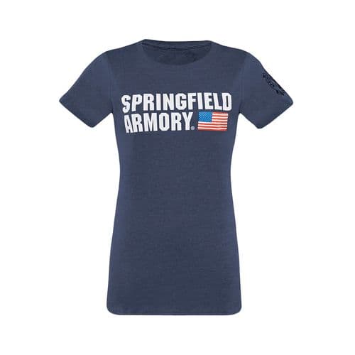 Springfield Armory GEP16612X American Flag Ladies T-Shirt Midnight Navy 2XL Short Sleeve Springfield Armory GEP16612X American Flag Ladies T-Shirt Midnight Navy 2XL Short Sleeve